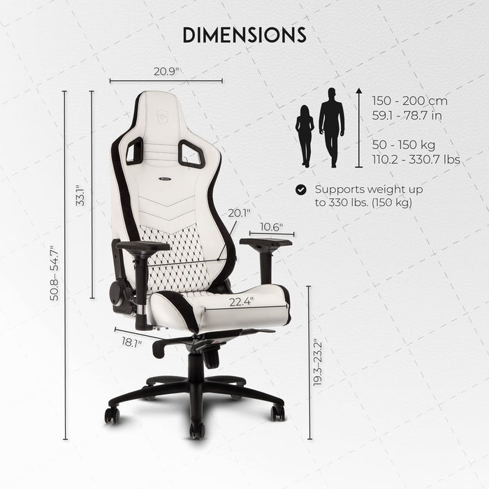 Noblechairs Epic Gmng Chair Wht/Blk