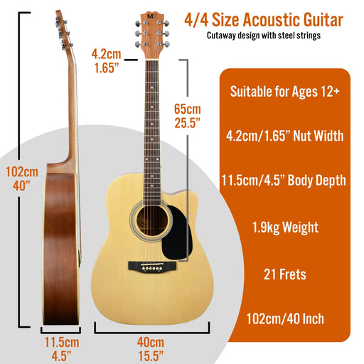 3rd Avenue Acoustic Guitar Set Natural