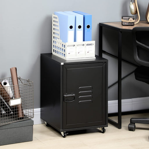 HOMCOM Filing Cabinet Black 385 x 380 x 5,550 mm