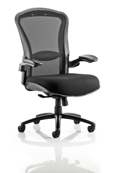 Dynamic Synchro Tilt Heavy Duty Chair Height Adjustable Arms Houston Black Back, Bergamot Cherry Seat Without Headrest High Back