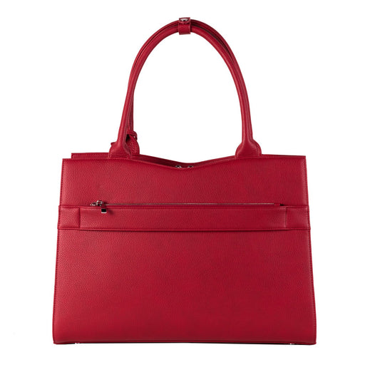 SOCHA Ladies Laptop Bag Straight Line Red 15.6 Inch Synthetic Leather Red 42 x 13 x 31.5 cm