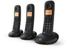 BT Everyday Cordless Telephone 90663 Black Trio Handset