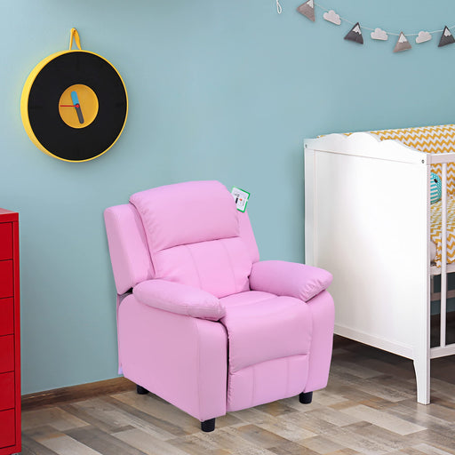 HOMCOM Kids Sofa Pink 710 x 63 mm