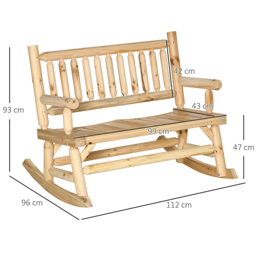 OutSunny Bench Wood 670 x 1,120 x 930 mm Natural wood finish