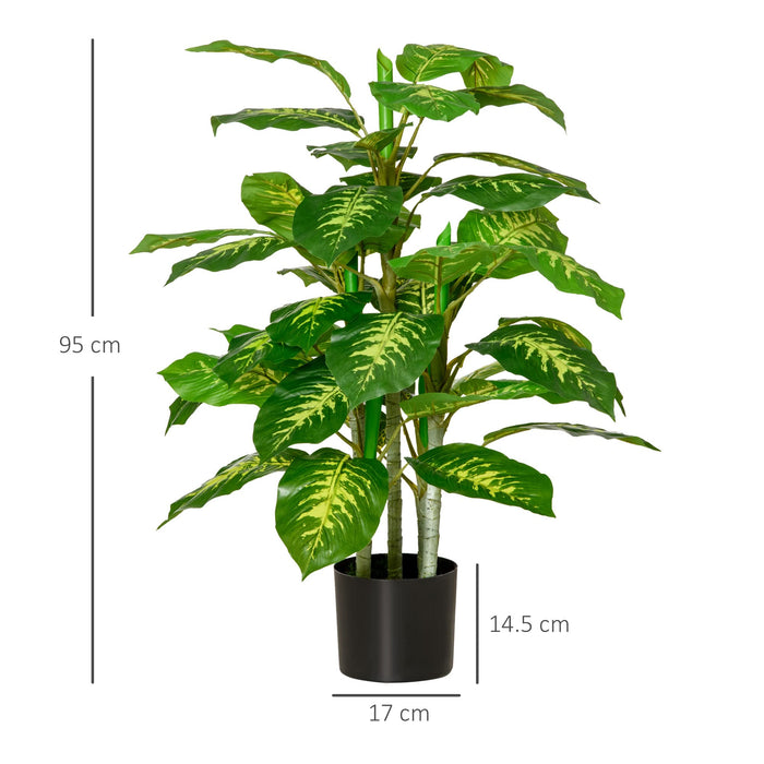 HOMCOM Artificial Plant Green 17 x 17 x 95 mm