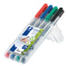 STAEDTLER Non- Permanent OHP Marker Medium Felt tip Assorted Pack of 4