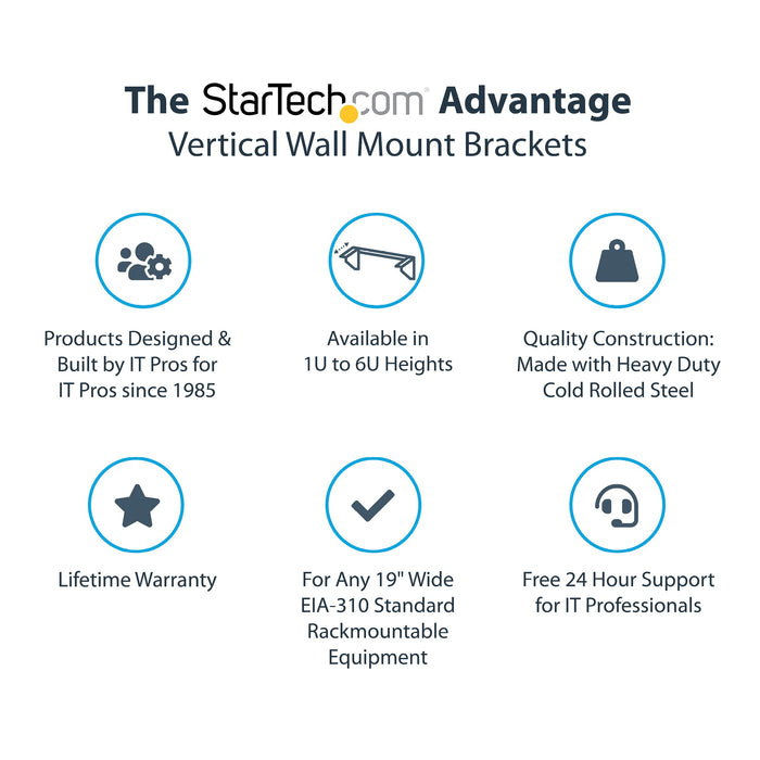 StarTech.com 5U Vertical Wall Mount Network Rack 19in Low Profile