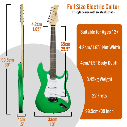 3rd Avenue Electric Guitar Set Green