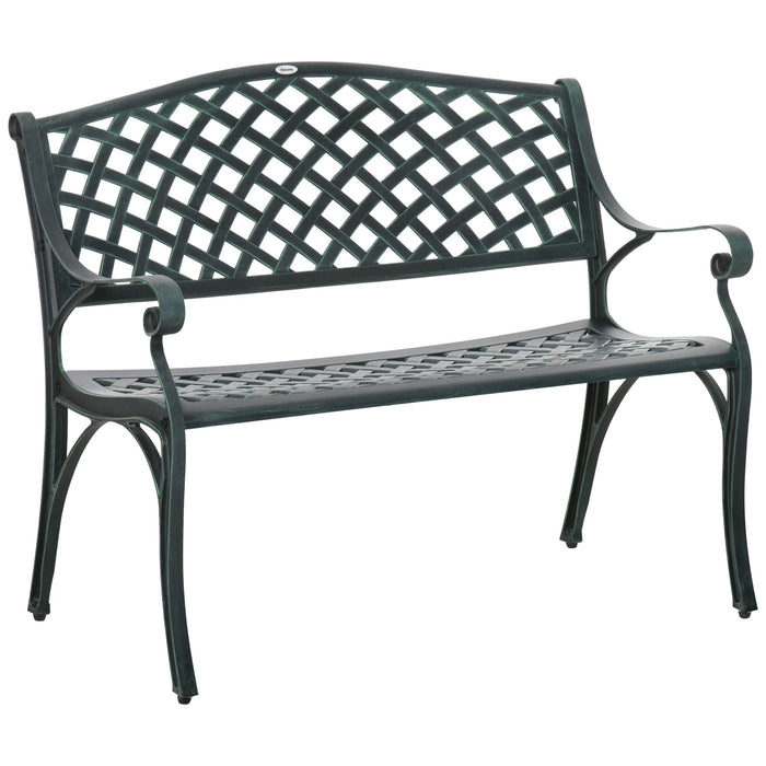 OutSunny Bench 620 x 1,030 x 830 mm Aluminium Green