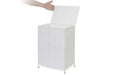 ARPAN Laundry Basket 9193W Nylon White With Lid 24.5 cm x 45 cm