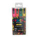 POSCA Paint Marker Bullet 1.3 mm Pink, Orange, Green, Yellow Pack of 4