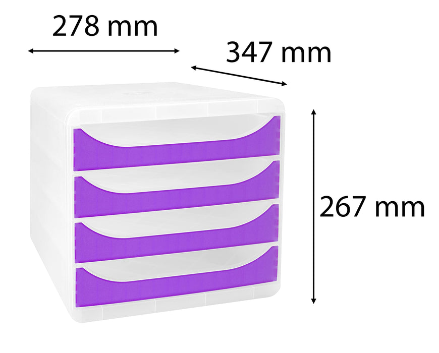 Exacompta Drawer Unit Plastic Purple