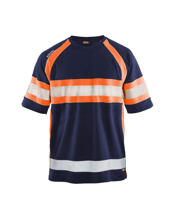 BLÅKLÄDER T-shirt 33371051 PL (Polyester) Navy Blue, Orange Size XL