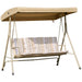 OutSunny Swing Bench Cushioned Brown