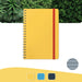 Leitz Cosy B5 Wirebound Notebook 4527 Soft Touch Ruled Yellow 160 Pages