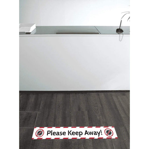 Trodat Floor Sticker Please keep away! Vinyl 70 x 10 cm