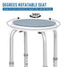 HOMCOM Swivel Seat Bath Shower Stool Home Assistance