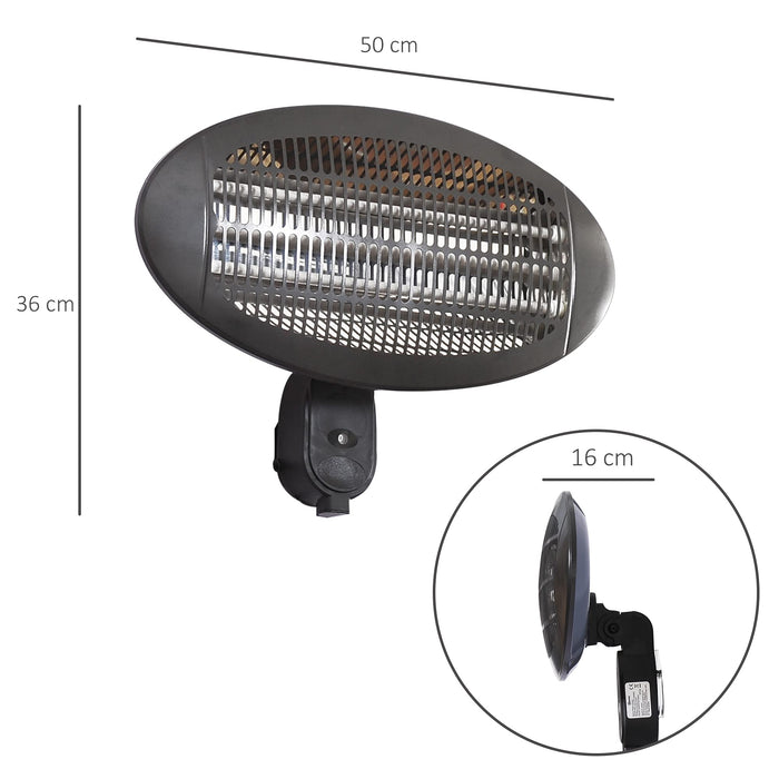 OutSunny Outdoor Heater 360 x 160 x 160 mm Black