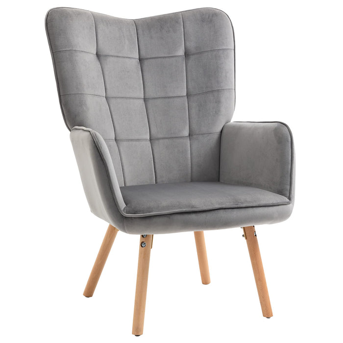 HOMCOM Accent Chair 839-132V70GY Grey