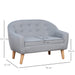 HOMCOM Kids Sofa 310-028GY Polyester Fiber, Wood, Sponge, PP 51 (W) x 76 (D) x 53.5 (H) mm Grey