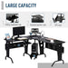 HOMCOM L-shape Computer Desk Black 1,450 x 865 mm