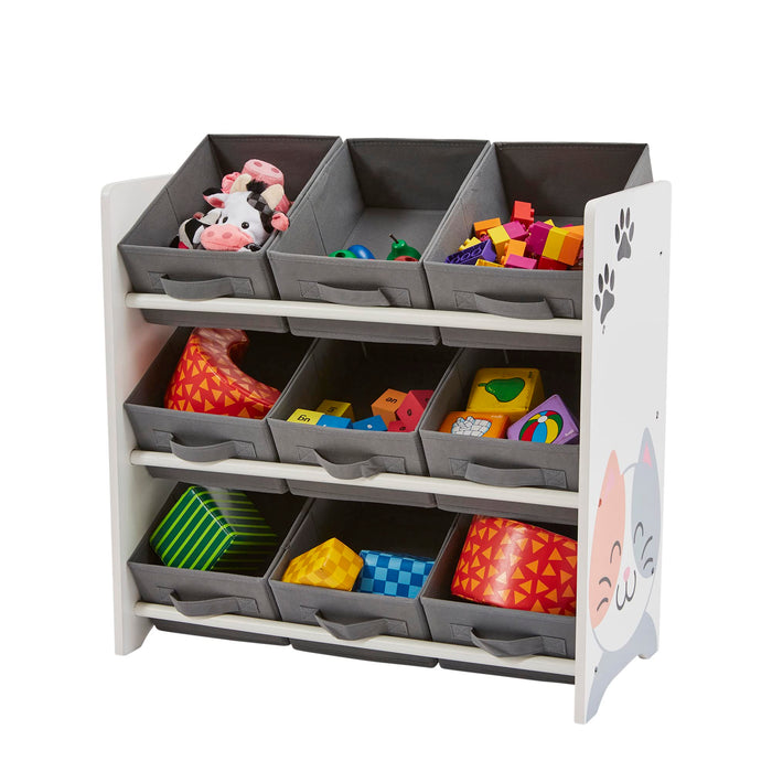 LIBERTY HOUSE TOYS Storage Unit TFLH021CD Medium-density fibreboard and Fabric 3+ 630 (W) x 300 (D) x 600 (H) mm White