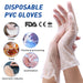 UNICARE Disposable Gloves Vinyl Non-powdered Large (L) Clear Pack of 100