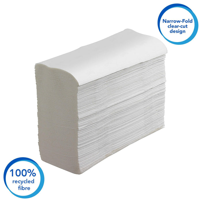 Scott Essential Paper Towels 6656 1 Ply Z-fold White Pack of 12