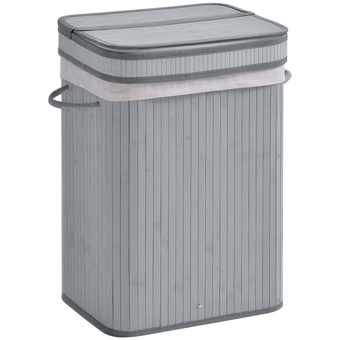 HOMCOM Laundry Basket 70 L Grey