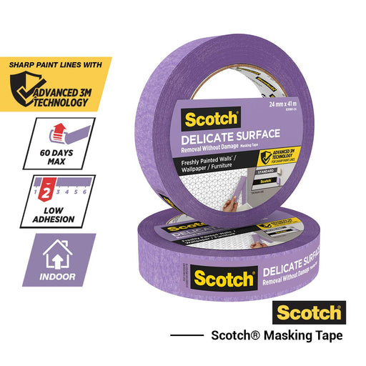 Scotch Tape Delicate Surface Purple 24 mm (W) x 41 m (L) 7100159056