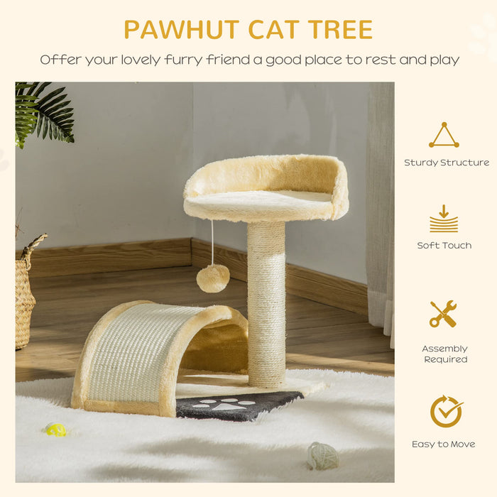 PawHut Cat Tree Beige 360 mm x 360 mm x 440 mm