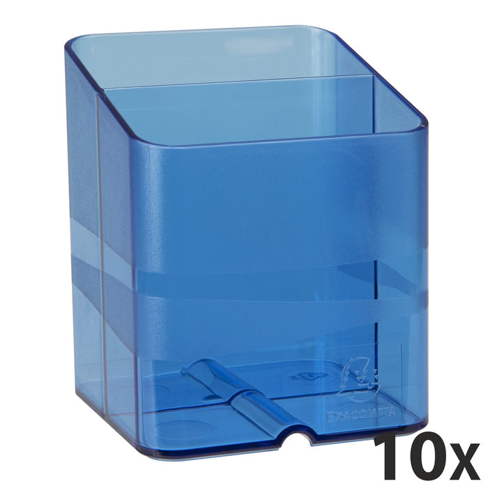 Exacompta Chromaline Pen Box Plastic Royal Blue 7.4 x 7.4 x 9.3 cm