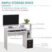 HOMCOM Computer Desk White 400 x 866 mm