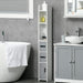 kleankin Bathroom Cabinet MDF (Medium-Density Fibreboard), Particleboard Grey 15 x 17 x 120 cm