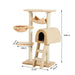 PawHut Cat Tree Deep Beige 300 mm x 550 mm x 1000 mm