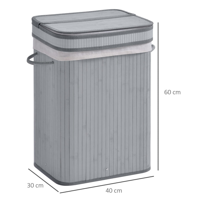 HOMCOM Laundry Basket 70 L Grey