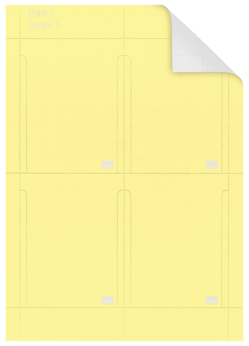 Nobo Size 3 Printable T-Cards Yellow Pack of 20