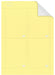 Nobo Size 3 Printable T-Cards Yellow Pack of 20