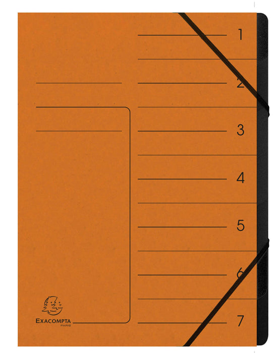 Exacompta Multipart File 541704E A4 Mottled Pressboard Orange 24.5 (W) x 0.5 (D) x 32 (H) cm Pack of 10