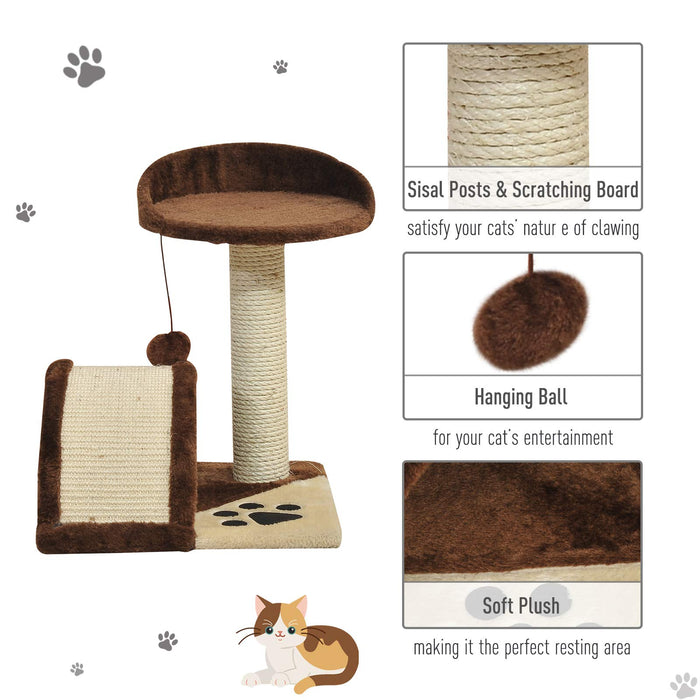 PawHut Cat Tree Brown 360 mm x 360 mm x 440 mm