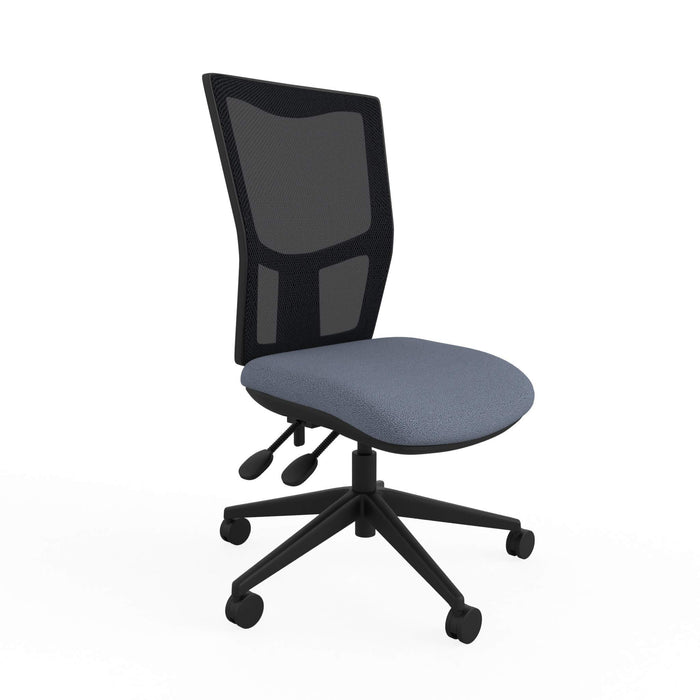 Ergonomic Home Office Chair with Arms, Slimline Mesh Backrest and Height Adjustable Grey Without Arms