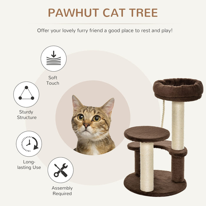 PawHut Cat Tree Brown 400 mm x 650 mm