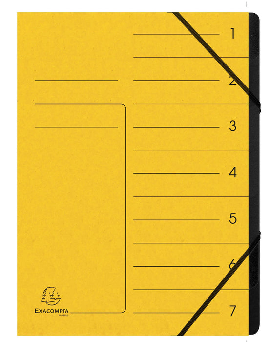 Exacompta Multipart File 541709E Mottled Pressboard Yellow 24.5 (W) x 0.5 (D) x 32 (H) cm Pack of 10