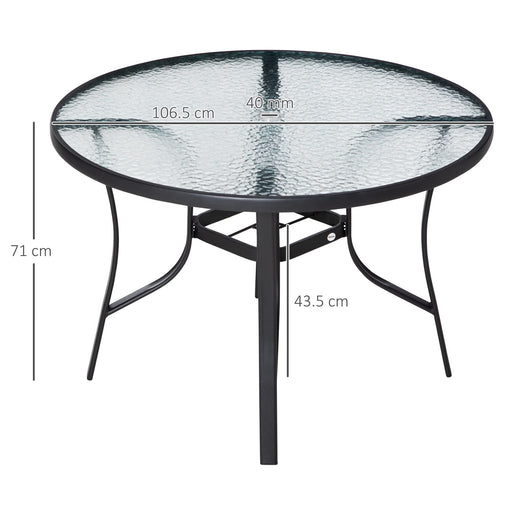 OutSunny Table 84B-777 Steel,Tempered Glass 1,065 x 1,065 x 710 mm