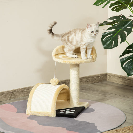 PawHut Cat Tree Beige 360 mm x 360 mm x 440 mm