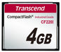 Transcend CF220I Industrial Temp - Flash memory card - 4 GB - CompactFlash