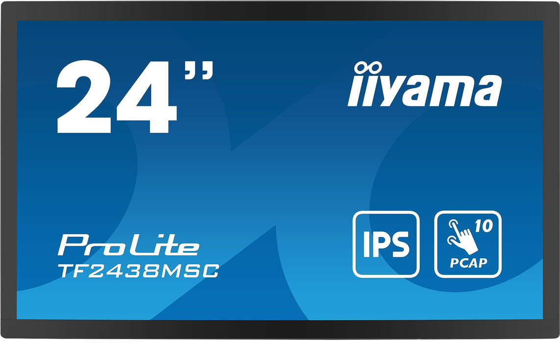 iiyama ProLite TF2438MSC-B1 - LED monitor - 24" (23.8" viewable) - open frame - touchscreen - 1920 x 1080 Full HD (1080p) - IPS - 600 cd/m² - 1000:1 - 5 ms - speakers - black, matte