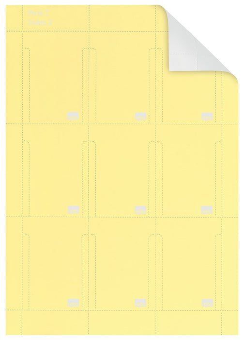 Printable T-Cards Yellow Pack of 20