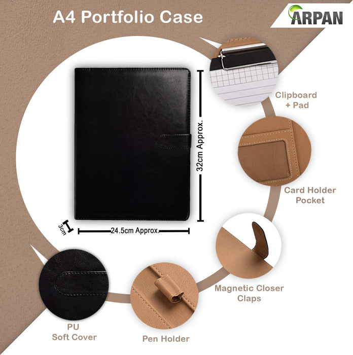 ARPAN Conference Folder ST-2284BK 25 x 34 x 3 cm Black