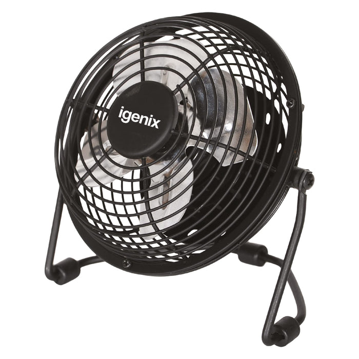 igenix Fan DF0004 Aluminium Blades, Metal Alloy Housing Black 1 8.5 x 14.1 x 14.3 cm